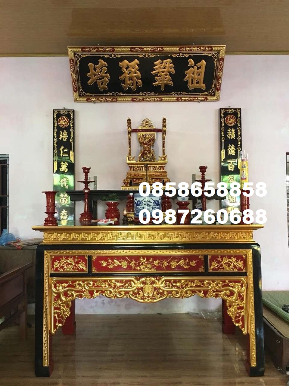 Ưu điểm của sập thờ sơn đồng so với sập thờ đồng kỵ